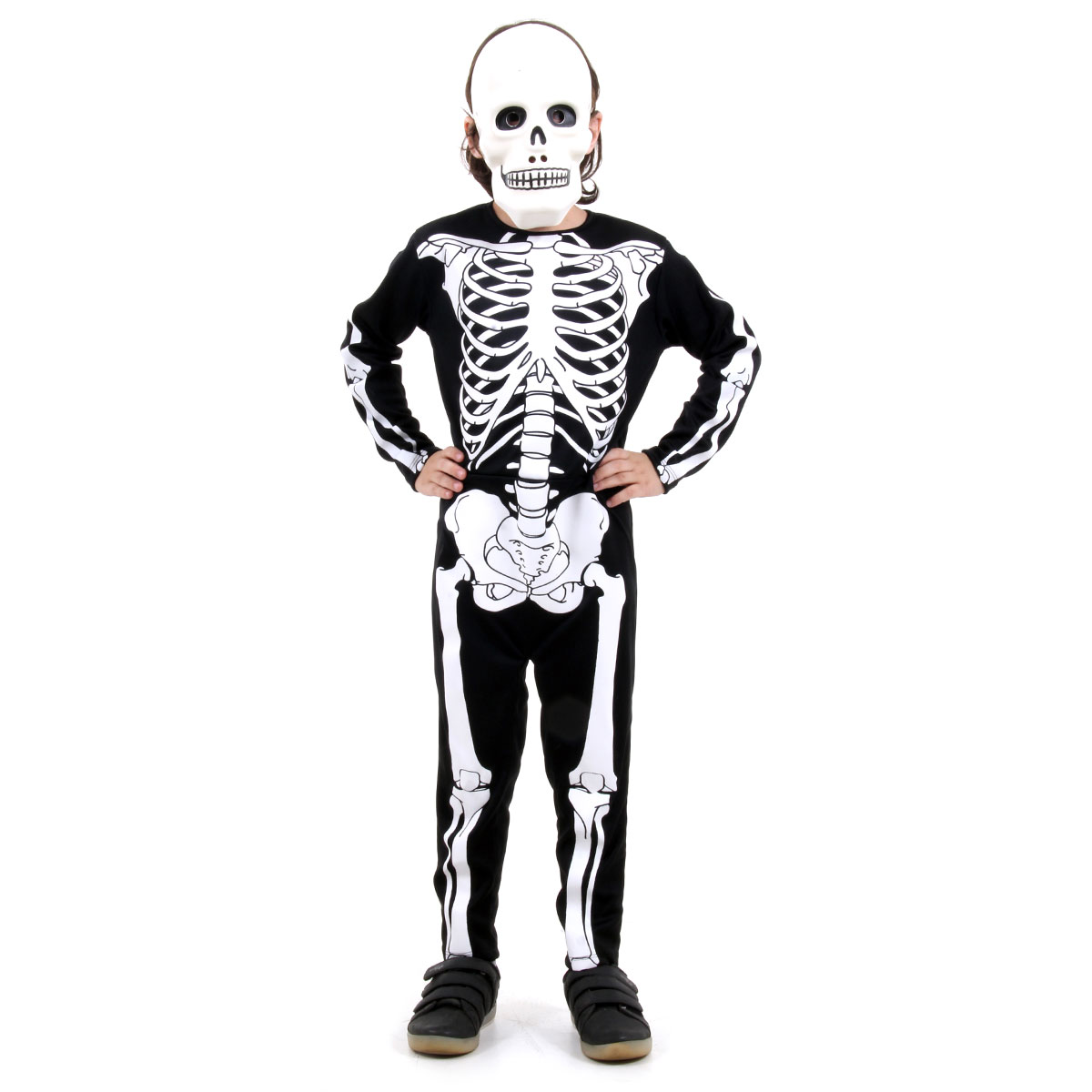 Macacão Fantasia Infantil Esqueleto Preto
